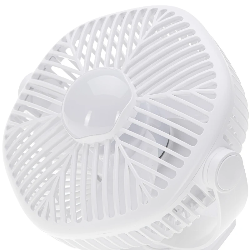 Batteridriven fläkt 5"/12,7 cm med klämma – USB/LED, AD 7335, Adler