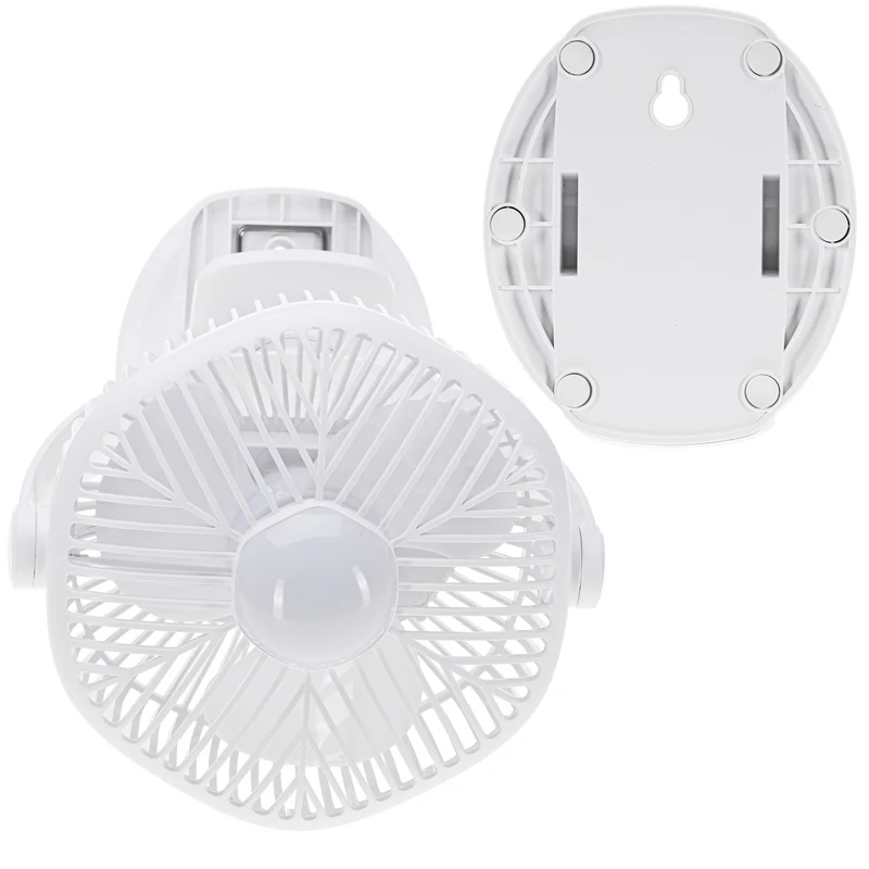 Batteridriven fläkt 5"/12,7 cm med klämma – USB/LED, AD 7335, Adler