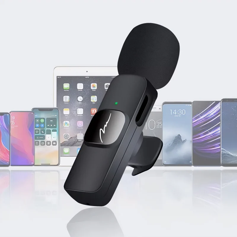 MICRO-MIC DUO – 2x trådlös mikrofon med klämma (set), för iOS och Android (OTG), mini, superkänslig. USB-C och LIGHTNING, Mediatech