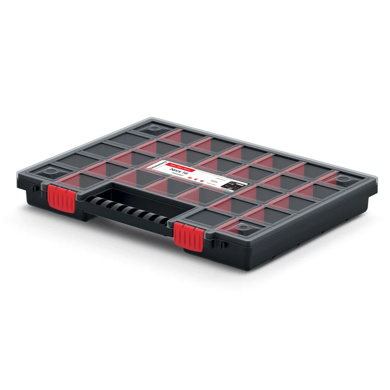 Kistenberg Nors 40 KNO40305S Tool Organizer Verktygslåda Med 26 Avtagbara Fack Transparent Lock 399x303x50mm