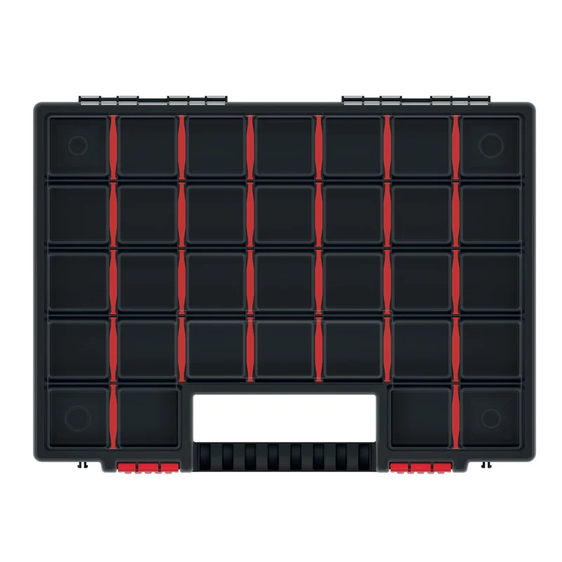 Kistenberg Nors 40 KNO40305S Tool Organizer Verktygslåda Med 26 Avtagbara Fack Transparent Lock 399x303x50mm
