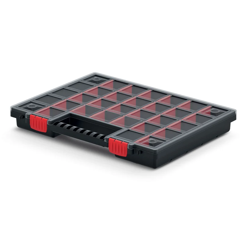 Kistenberg Nors 40 KNO40305S Tool Organizer Verktygslåda Med 26 Avtagbara Fack Transparent Lock 399x303x50mm