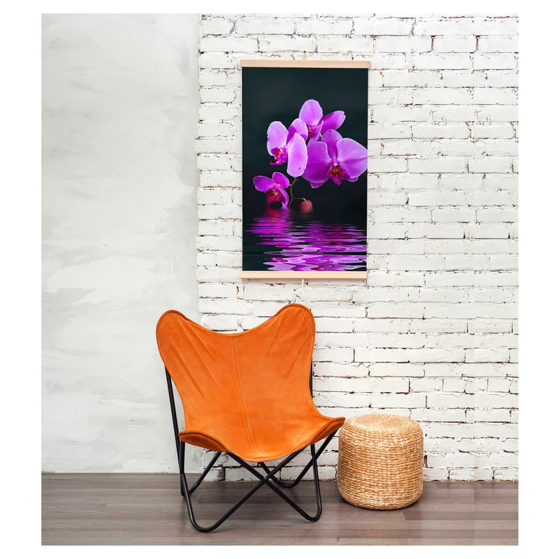 Infraröd värmare - flexibel värmepanel 430W TRIO mönster 17 lila mirakel, mått 100x57cm med regulator
