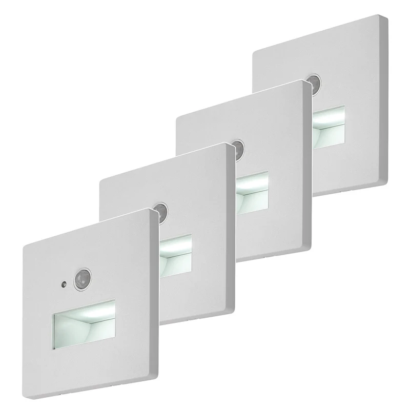 Lunca LED-lampa 1 W IP20 vit 3000, 4500, 6500 K rörelsesensor, ljussensor, 77198, 4 stycken