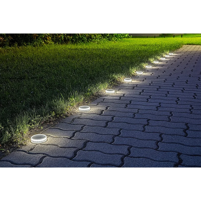 Trillo LED-solcellslampa 0,3 W, skymningssensor, transparent, IP65, K 4000, 77175