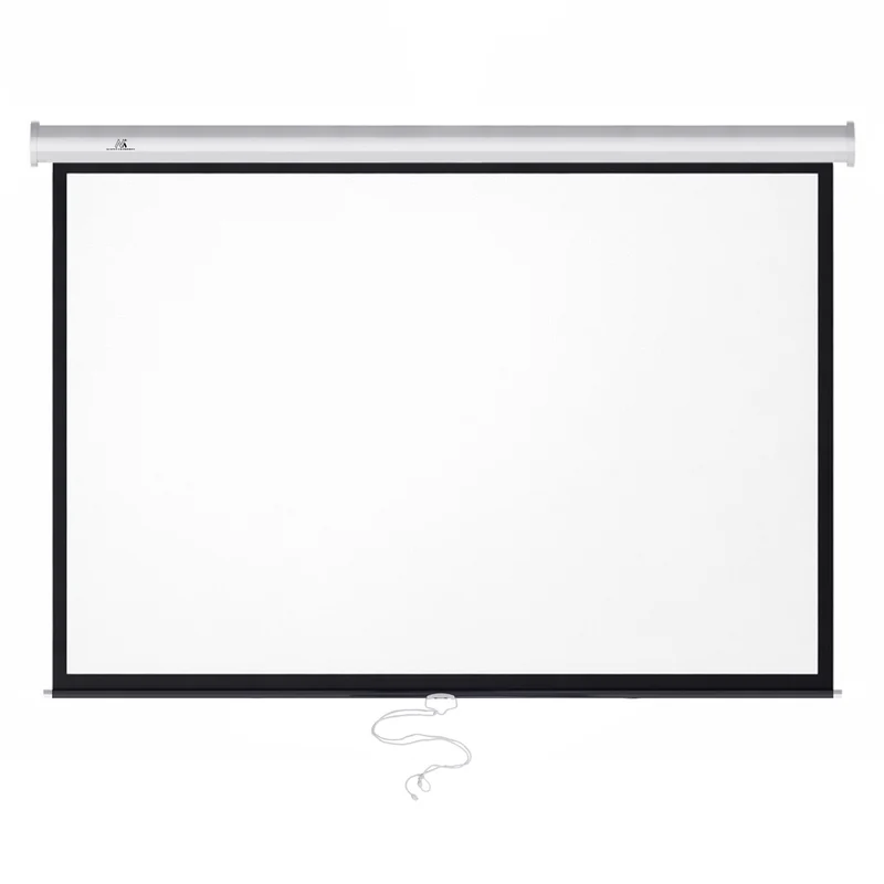 Maclean-projektionsduk, auto-lock, mattvit, vägg- eller takmontering, 100 tum, 4:3, 200 x 150 cm, MC-594