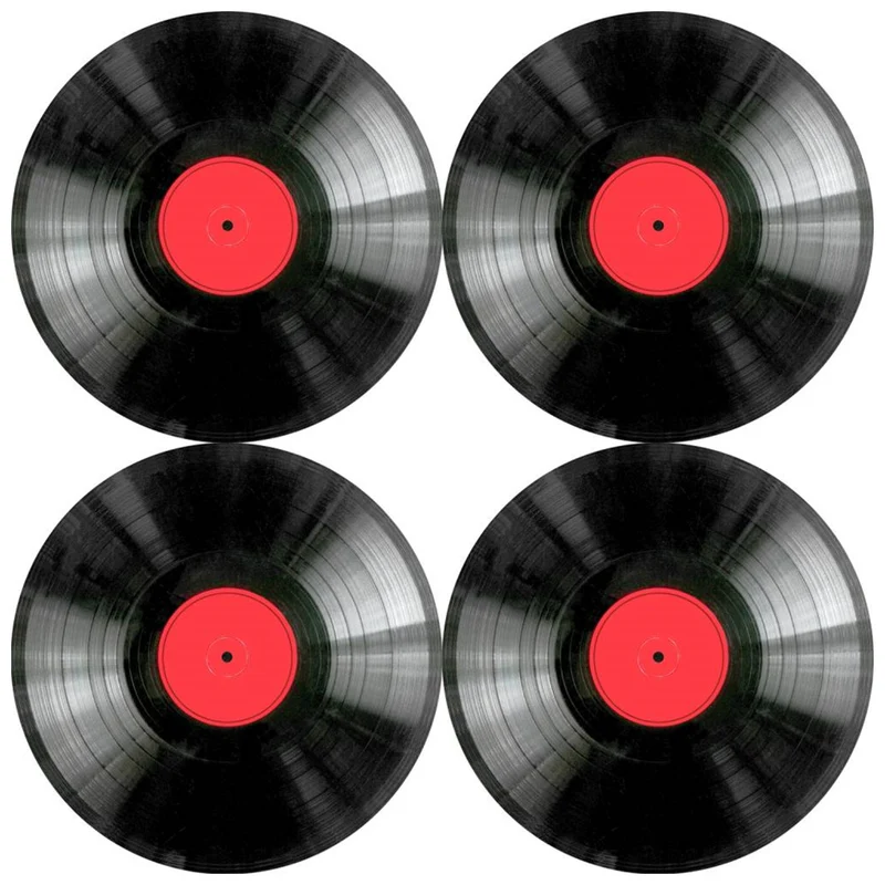 Bertoni bordsunderläggsset, 4 delar, rund, 33 cm, Vinyl