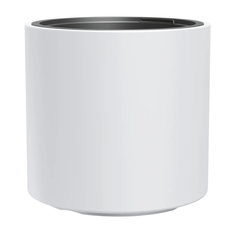 Prosperplast blomkruka, med insats, frostsäker, höjd 29cm, vit, Heos
