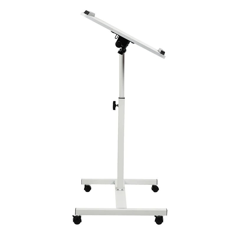Mobilt skrivbordsstativ Maclean, vit, höjdjusterbar 59-89cm, max. 30kg , MC-121 W