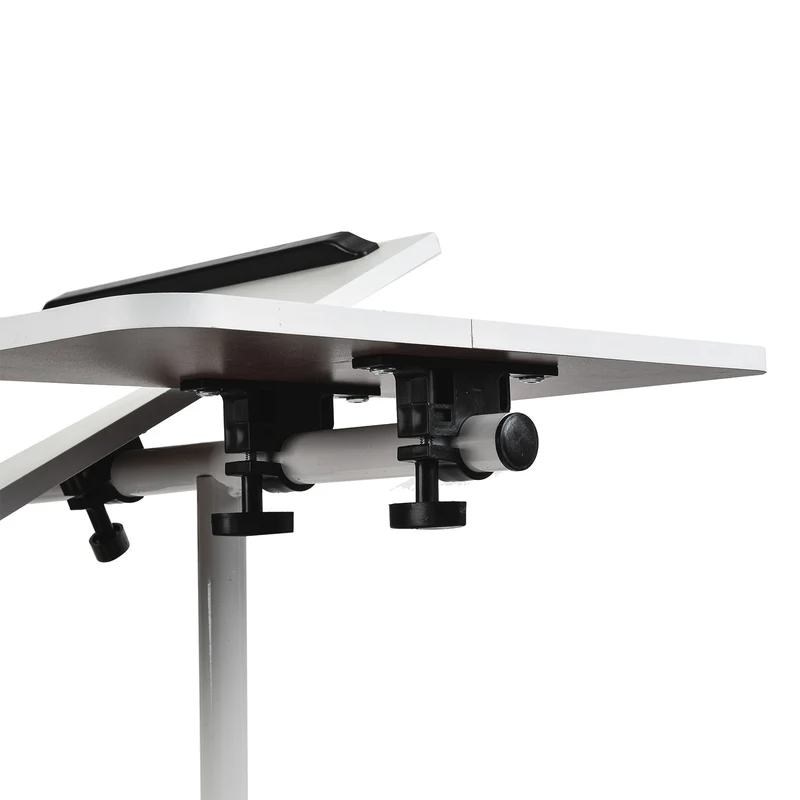 Mobilt skrivbordsstativ Maclean, vit, höjdjusterbar 59-89cm, max. 30kg , MC-121 W