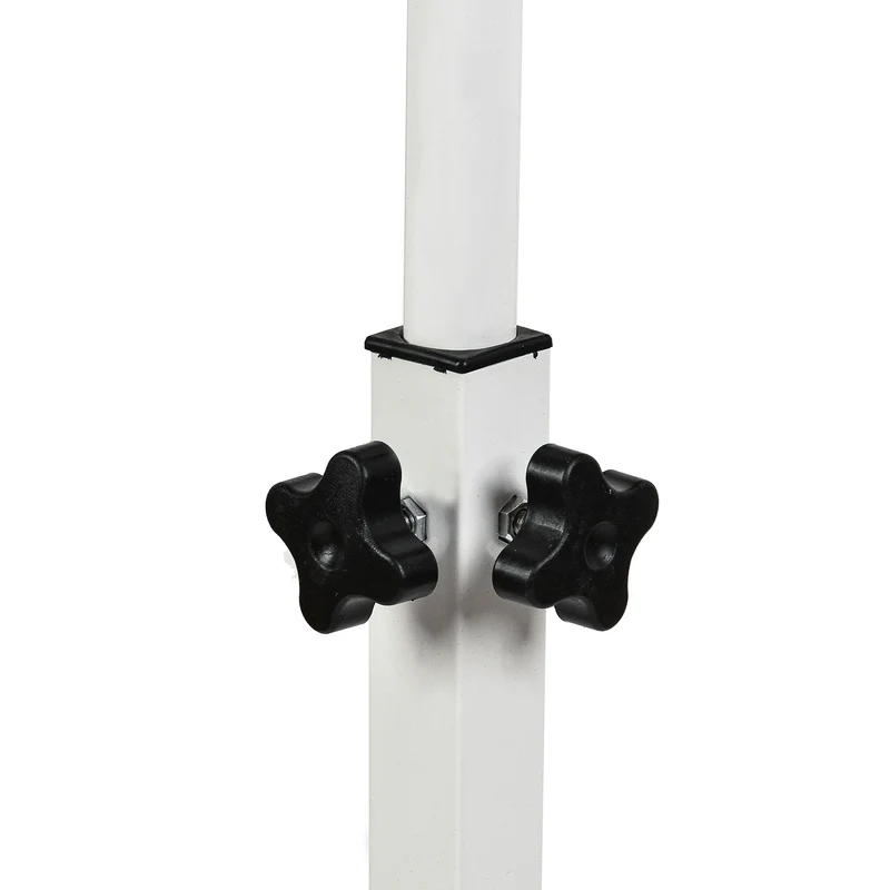 Mobilt skrivbordsstativ Maclean, vit, höjdjusterbar 59-89cm, max. 30kg , MC-121 W