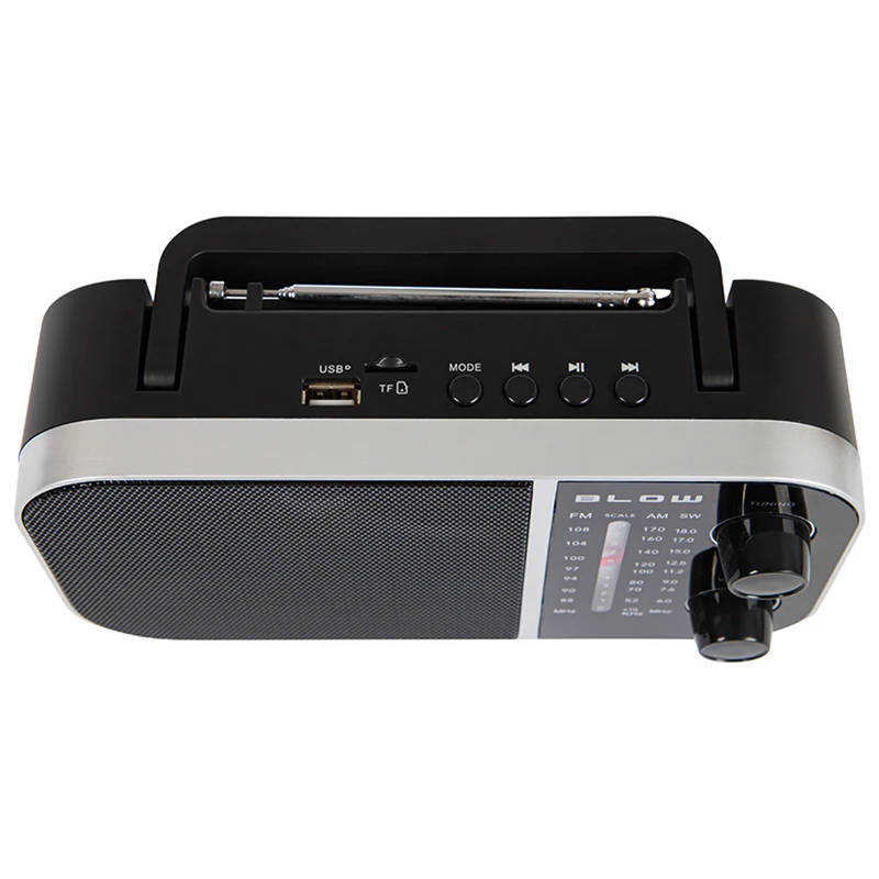 Bärbar analog radio AM/FM RA6 batteri- och nätdriven Blow