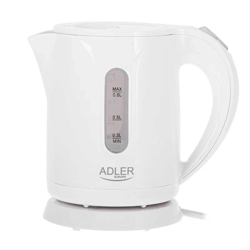 Adler trådlös vattenkokare, kapacitet 0,8 l, effekt 850 W, AD1371