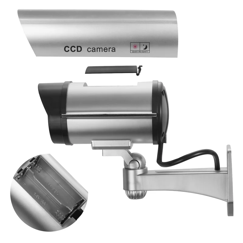 Dummy-kamera med blinkande LED IR1100 S IR extern + 2x Varta Industrial AA-batterier