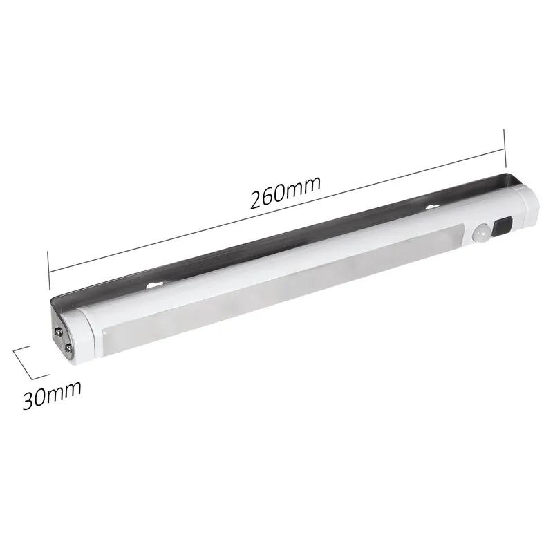 Maclean LED-kökslampa, underskåp 9 SMD, batteridriven, PIR-sensor på/av, MCE166 + 3x Varta Industrial LR6/AA R-06 batterier