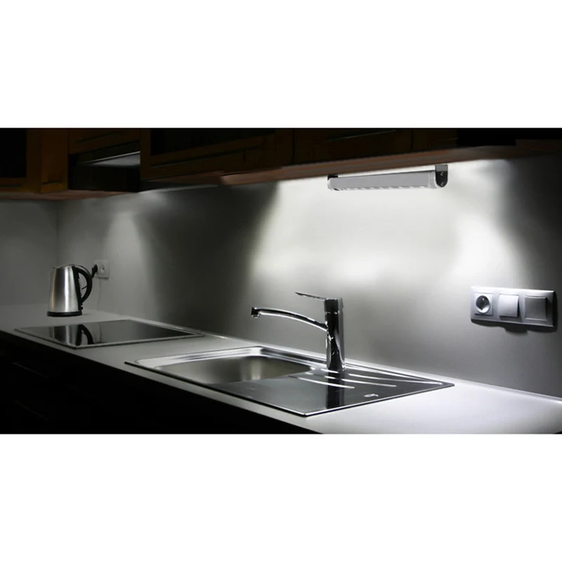 Maclean LED-kökslampa, underskåp 9 SMD, batteridriven, PIR-sensor på/av, MCE166 + 3x Varta Industrial LR6/AA R-06 batterier