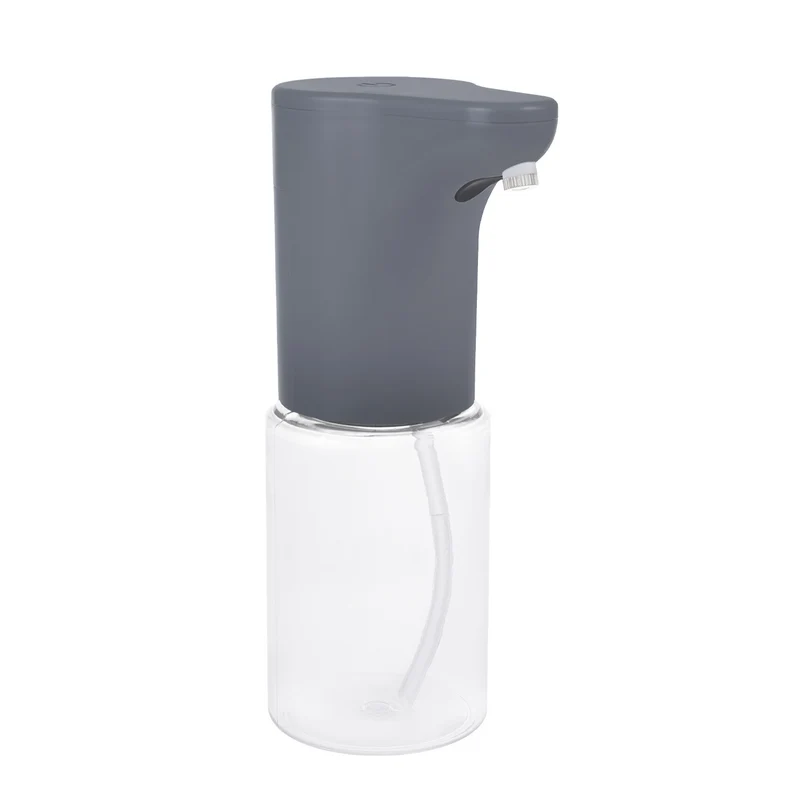 Promedix automatisk dispenser, dispenserbehållare för flytande tvål, desinfektionsvätskor, 300 ml, grå, PR-540 GR + 4 Varta Industrial AA-batterier