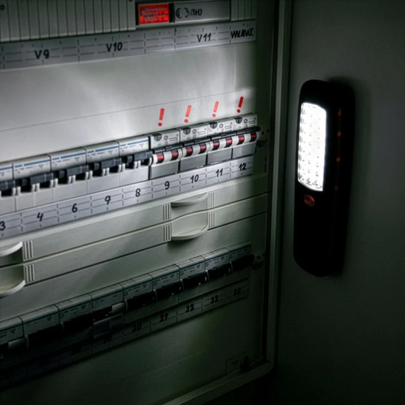 Maclean 24 LED-verkstadslampa, magnet, krok, MCE03 2 st + 6x batteri Varta Industrial LR6/AA R-06