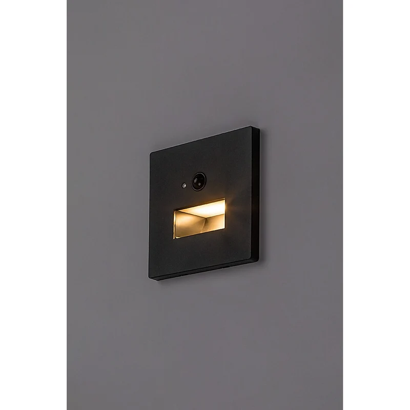 Lunca LED-lampa 1 W IP20 svart 3000, 4500, 6500 K rörelsesensor, ljussensor, 77197, 4 stycken