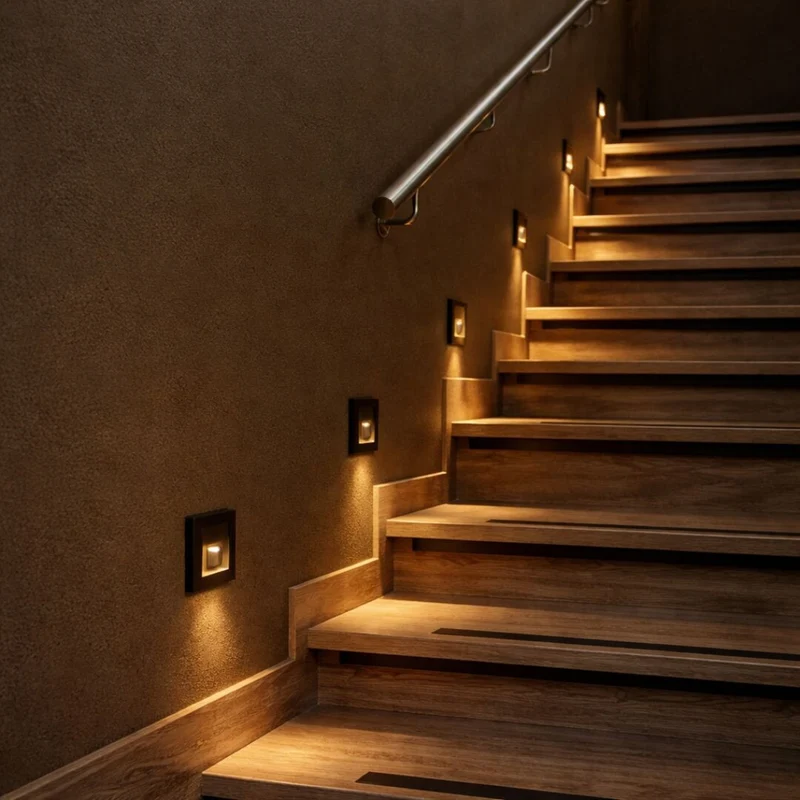 Lunca LED-lampa 1 W IP20 svart 3000, 4500, 6500 K rörelsesensor, ljussensor, 77197, 4 stycken