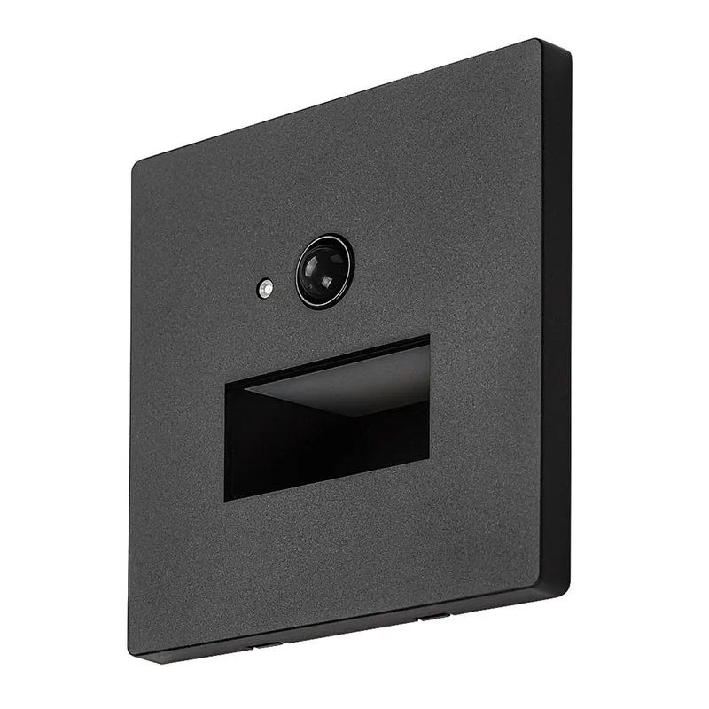 Lunca LED-lampa 1 W IP20 svart 3000, 4500, 6500 K rörelsesensor, ljussensor, 77197, 2 stycken