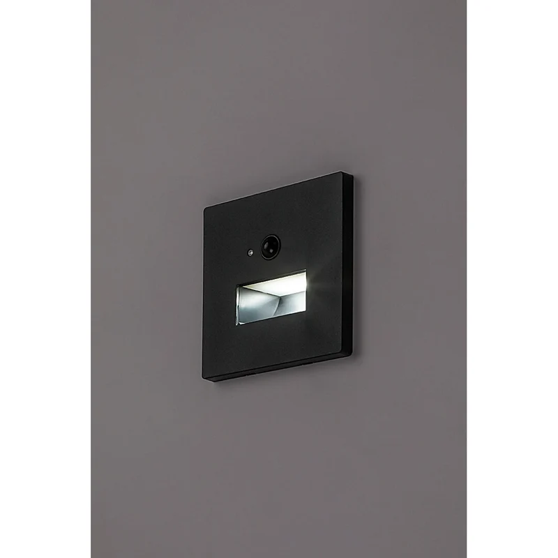 Lunca LED-lampa 1 W IP20 svart 3000, 4500, 6500 K rörelsesensor, ljussensor, 77197, 2 stycken