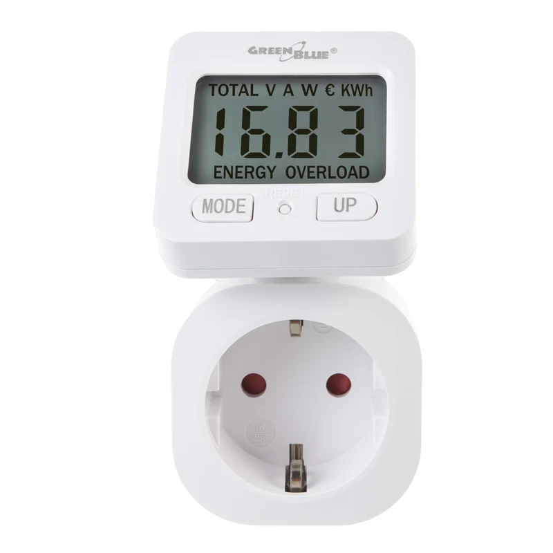 GreenBlue energimätare, wattmätare, 16A, max. 3680W, subminne, GB615 F
