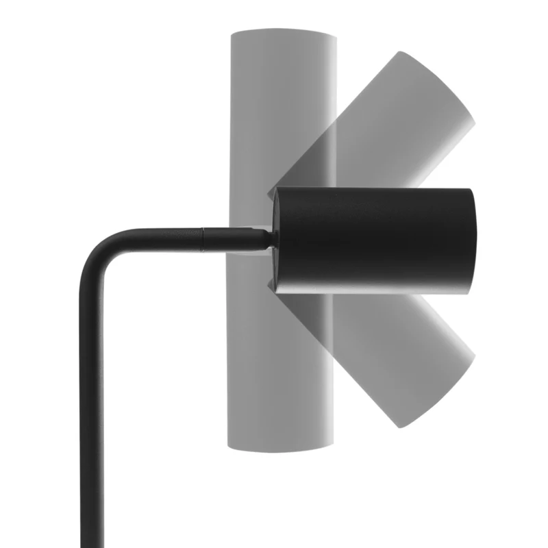 Maclean GU10 skrivbordslampa, spot, rund, GU10, med 55x90mm switch, svart, MCE370 B + LED-lampa GU10 7W Maclean Energy MCE437 WW varmvit 3000K, 220-240V~, 50/60Hz, 490lm