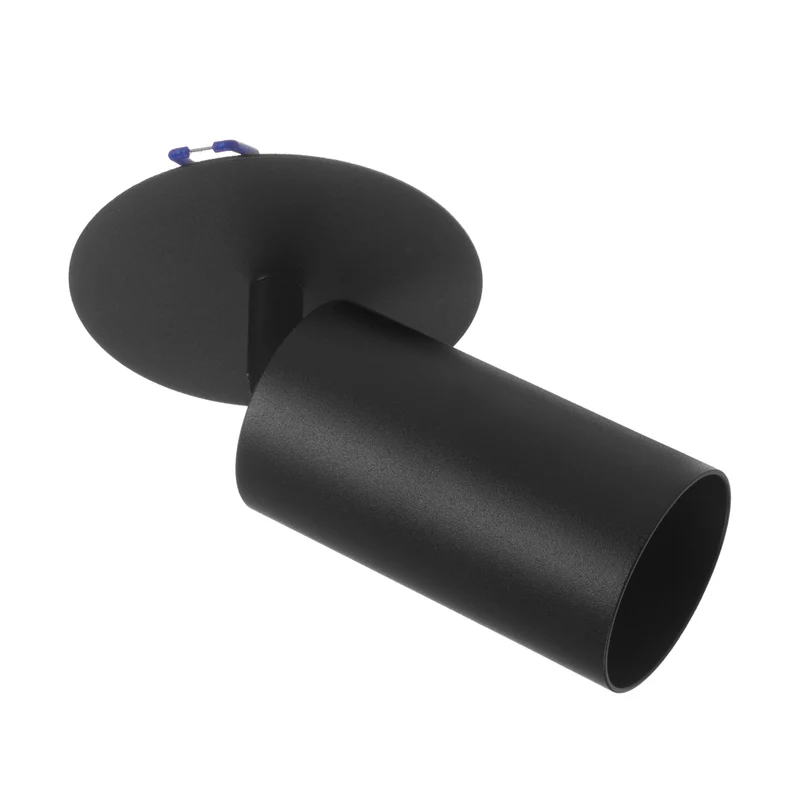 Maclean infälld montering/rörarmatur, spot, rund, aluminium, GU10, 55x130mm, svart, MCE364 B+LED-lampa GU10 7W Maclean Energy MCE437 WW varmvit 3000K, 220-240V~, 50/60Hz, 490lm