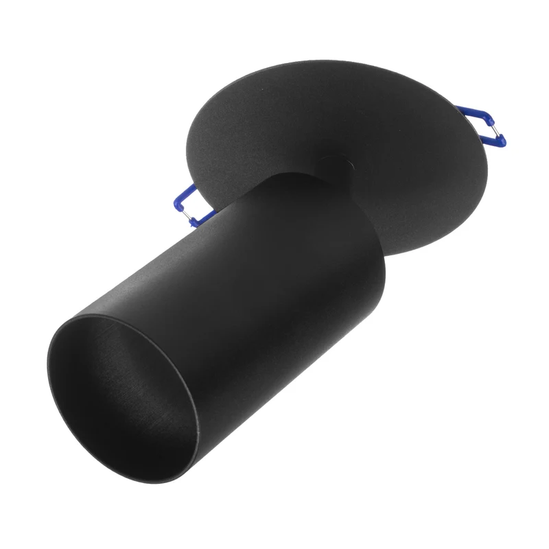 Maclean infälld montering/rörarmatur, spot, rund, aluminium, GU10, 55x130mm, svart, MCE364 B+LED-lampa GU10 7W Maclean Energy MCE437 WW varmvit 3000K, 220-240V~, 50/60Hz, 490lm