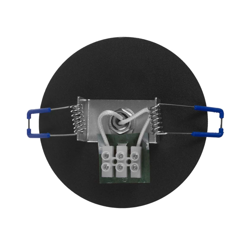 Maclean infälld montering/rörarmatur, spot, rund, aluminium, GU10, 55x130mm, svart, MCE364 B+LED-lampa GU10 7W Maclean Energy MCE437 WW varmvit 3000K, 220-240V~, 50/60Hz, 490lm