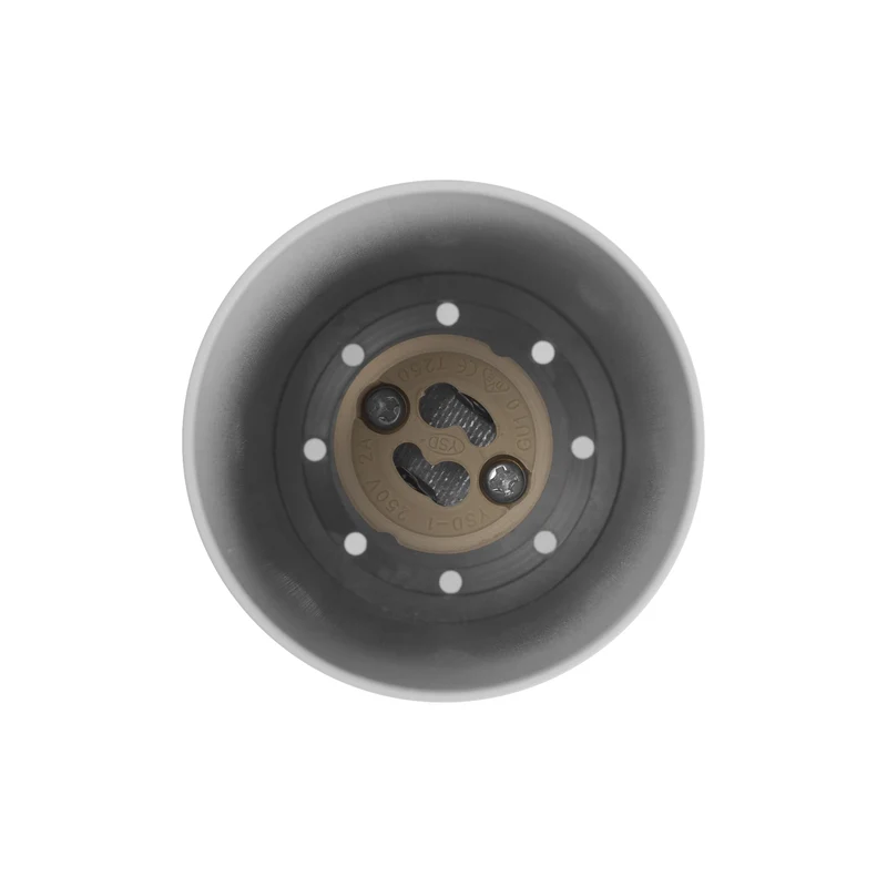 Maclean utanpåliggande armatur/rör, spot, rund, aluminium, GU10, 55x130mm, vit, MCE360 W+LED-lampa GU10 7W Maclean Energy MCE437 WW varmvit 3000K, 220-240V~, 50/60Hz, 490 lumen