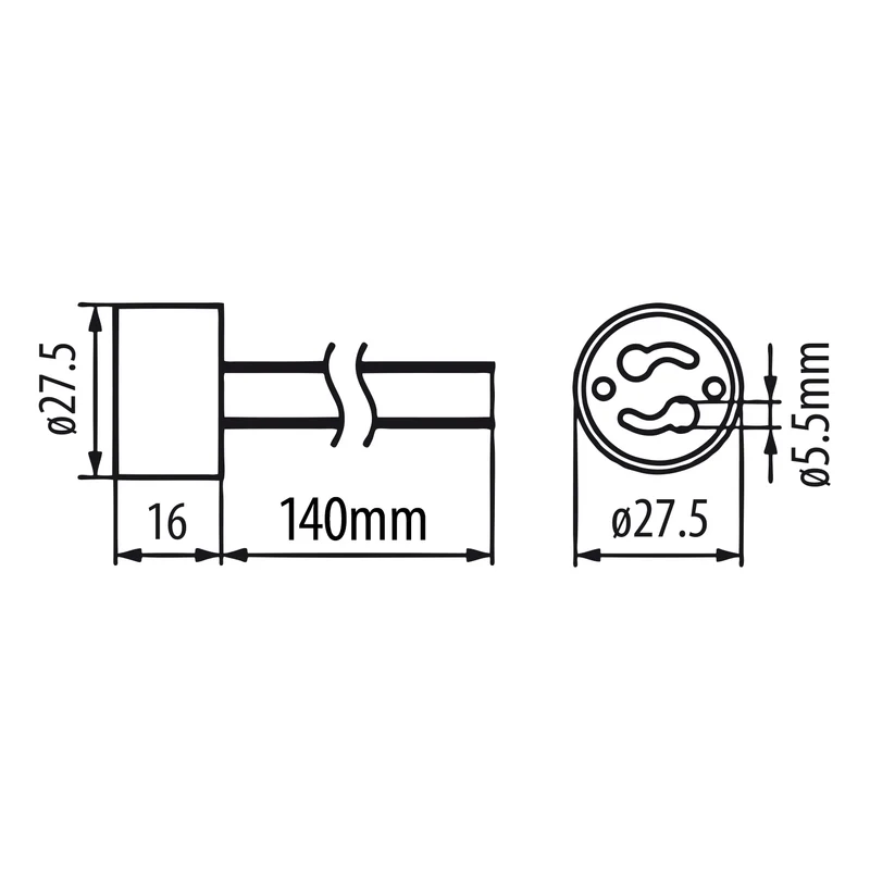 Infälld armatur MCE464 W 7W + Led GU10