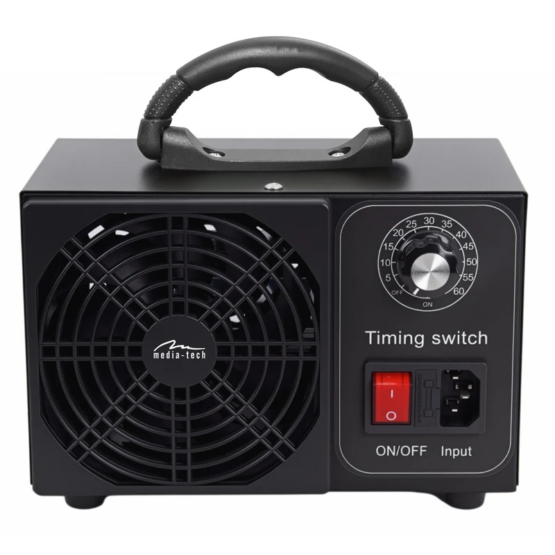Professionell ozongenerator för desinfektion och luftrening, Mediatech, Ozonproduktion: 60 000 mg/h, TIMER, Effekt: 140 W, metallhölje