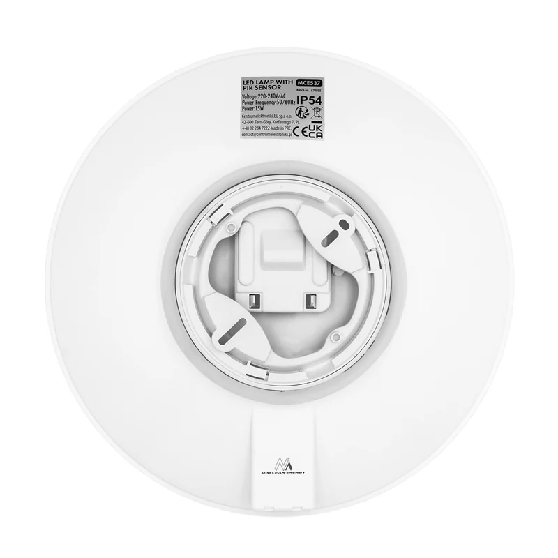 Maclean LED-lampa med PIR-sensor, takmonterad, 15 W, 1300 lm, IP54, 220–240 V~ 50/60 Hz, MCE537