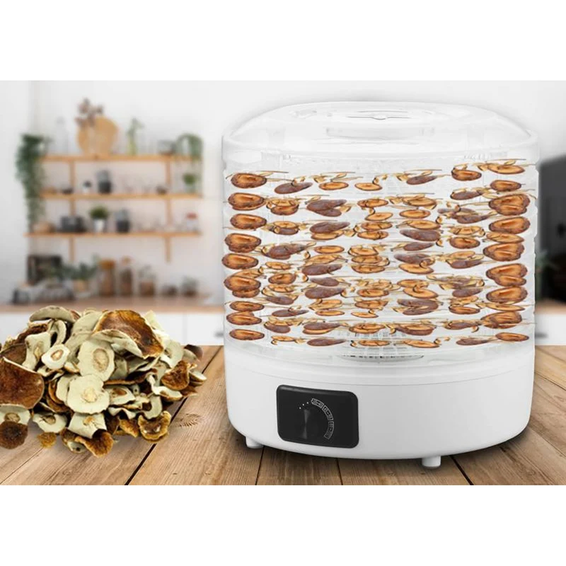 Torktumlare för svamp, grönsaker, frukt, kött LTC, justerbar effekt, halkfri botten, 5 brickor, tål maskindisk, LXSR003