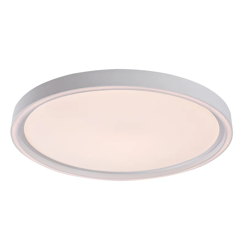 Taklampa Rabalux Zerina, 31 W, IP40, vit, 3000–6500 K, minnesfunktion, med fjärrkontroll, timerfunktion, nattlampeffekt, 75086