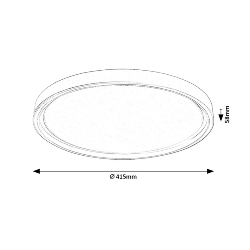 Taklampa Rabalux Zerina, 31 W, IP40, vit, 3000–6500 K, minnesfunktion, med fjärrkontroll, timerfunktion, nattlampeffekt, 75086