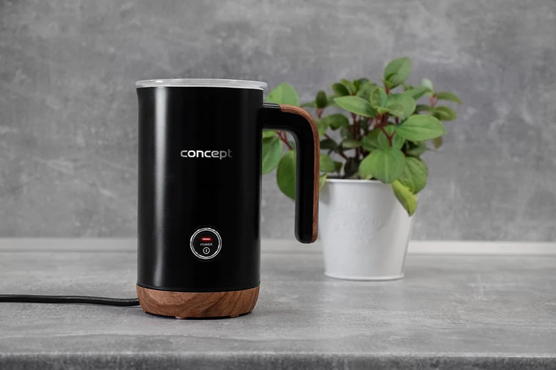 Concept Nordic NM4101 Mjölkskummare 500W Svart För Latte Cappuccino Frappe Varm Choklad 3 Lägen Rostfritt Stål