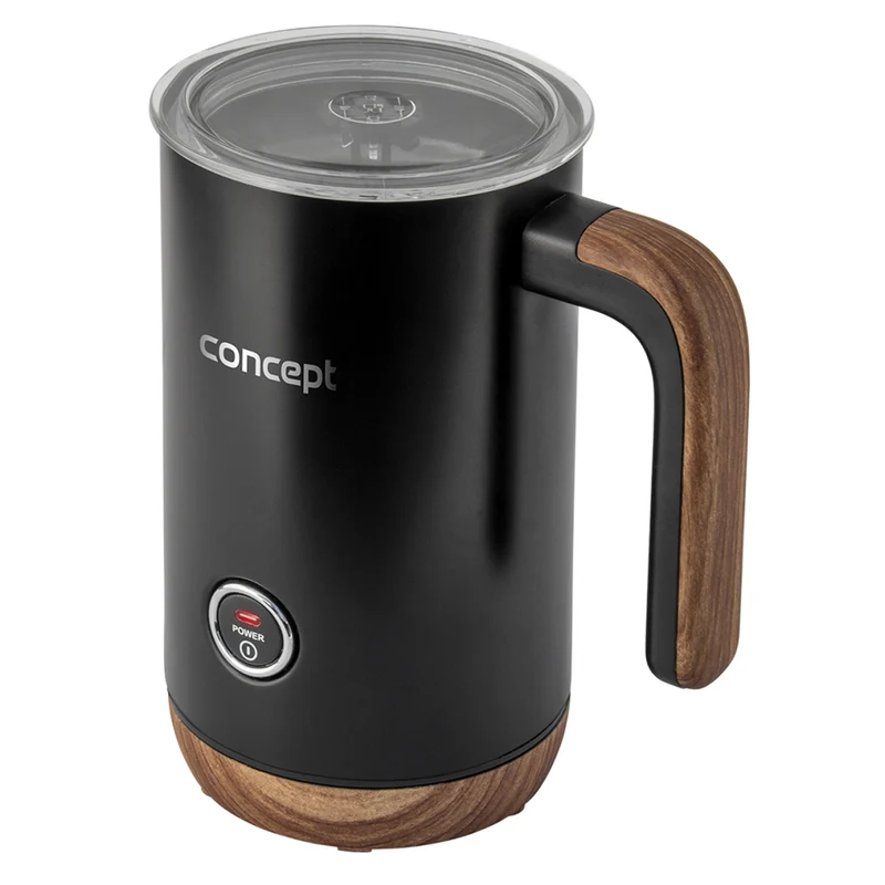 Concept Nordic NM4101 Mjölkskummare 500W Svart För Latte Cappuccino Frappe Varm Choklad 3 Lägen Rostfritt Stål