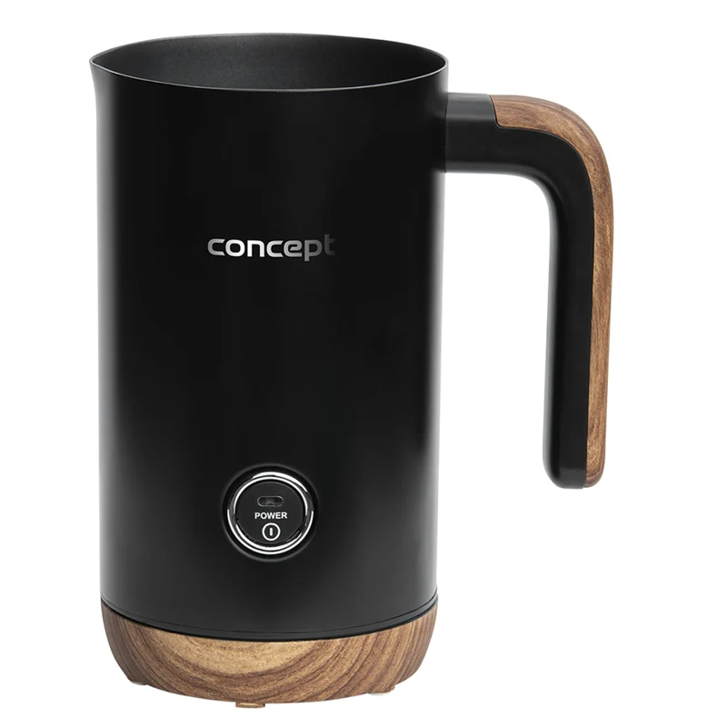 Concept Nordic NM4101 Mjölkskummare 500W Svart För Latte Cappuccino Frappe Varm Choklad 3 Lägen Rostfritt Stål