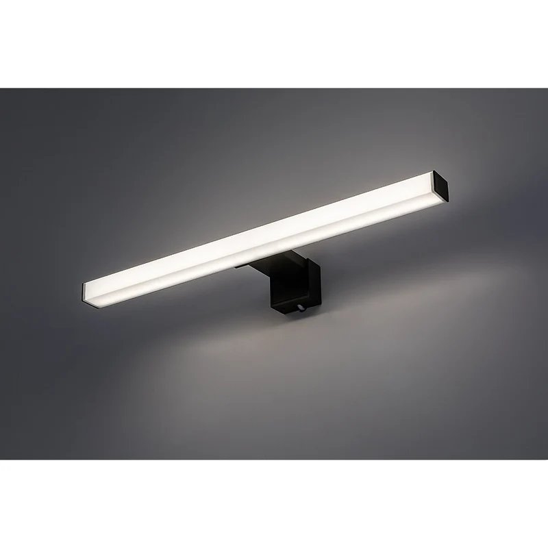 Badrumslampa Rabalux Oliro LED 6 W, svart, IP44, 4000 K, 75051