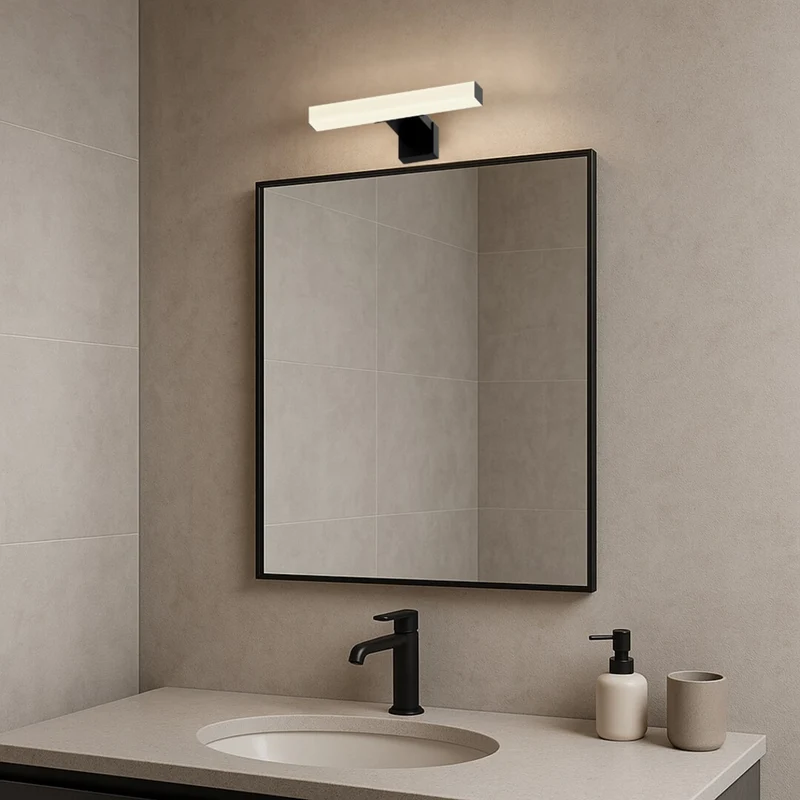 Badrumslampa Rabalux Oliro LED 4 W, svart, IP44, 4000 K, 75050