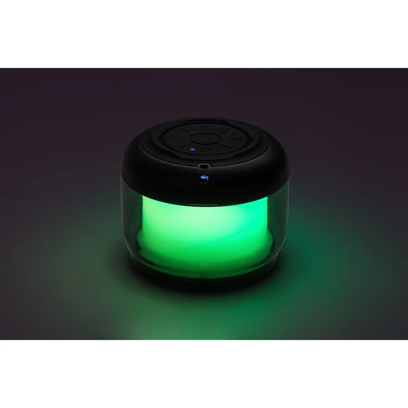 Rabalux Radelia skrivbordslampa, Bluetooth-högtalare, RGB, svart, IP20, batteri, 76110