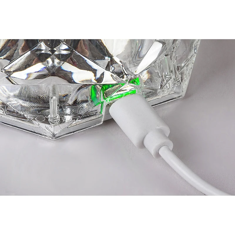 Rabaux dekorationslampa, kristall, 1,5W LED, RGB, Siggy