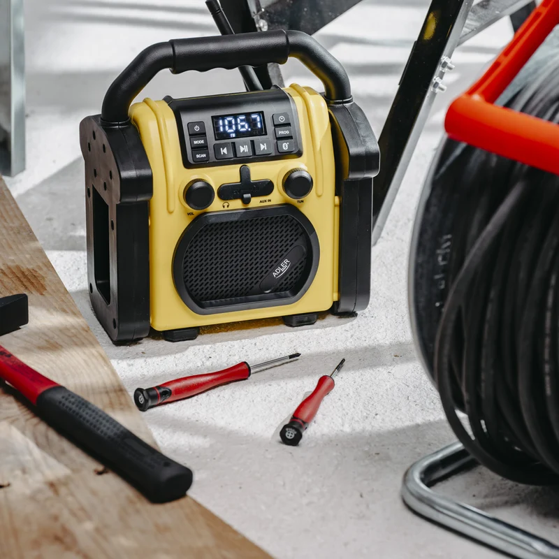 Adler byggradio, Bluetooth 5.1, IPX 54, effekt 10 W, AD 1911