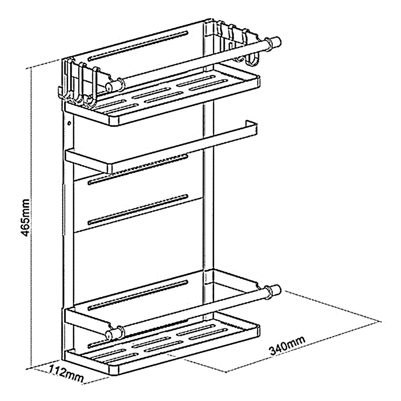 Maclean magnethylla för kylskåp/tvättmaskin, svart, max 12 kg, MC-910, 4 st