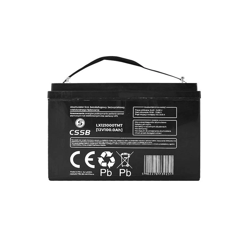 LX121000CSQRT Voltage Servicefritt AGM-Gelbatteri UPS 12V 100Ah Kvalitet