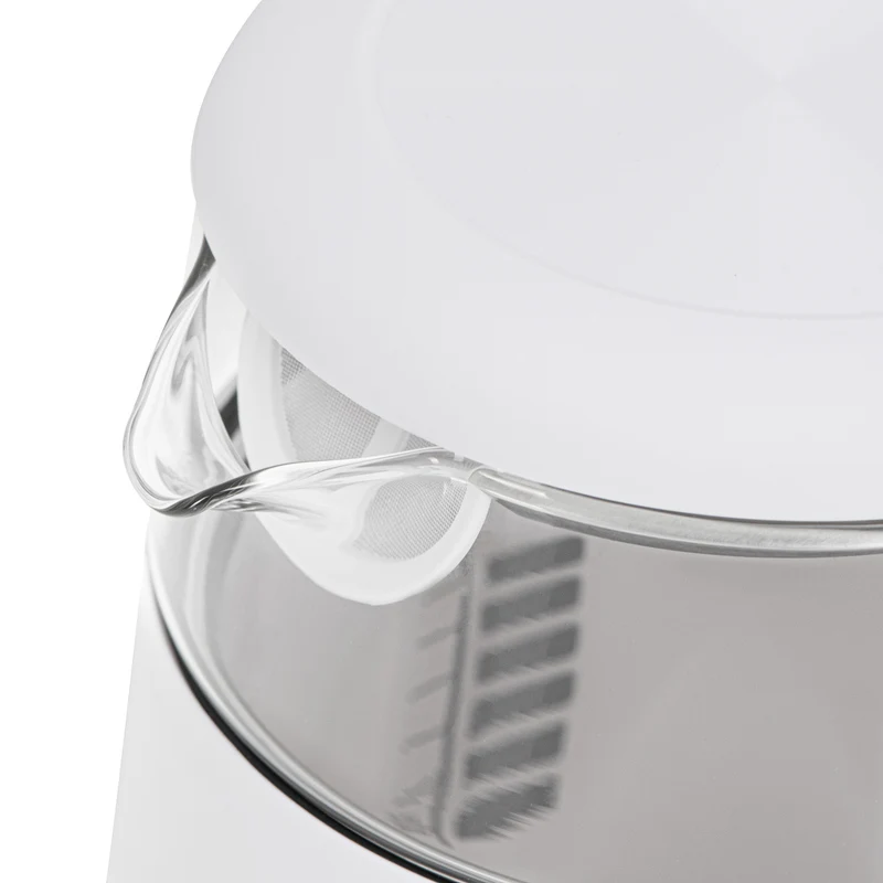 Elektrisk vattenkokare i glas med temperaturreglering 1,7 l, LED, 40–100 °C, Adler AD 1305 WS vit