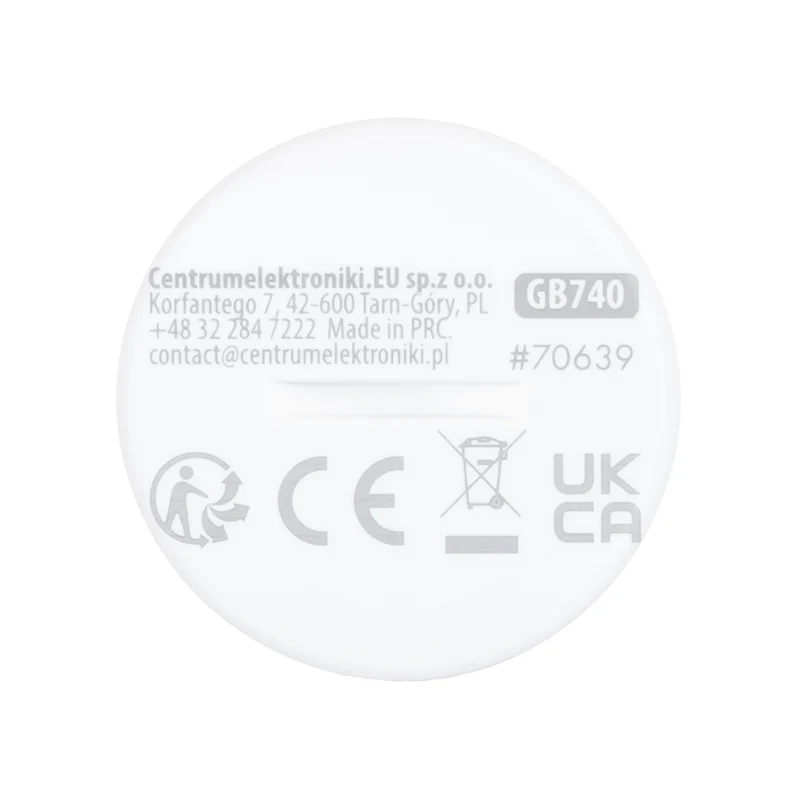 Trådlös rörelsesensor Zigbee Tuya GreenBlue, Android/iOS, CR2450 DC 3,0 V, detekteringsvinkel 120° / upp till 8 m, GB740, 2 stycken
